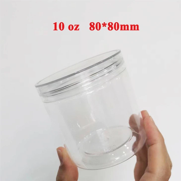 10oz Plastic Jar with lids 