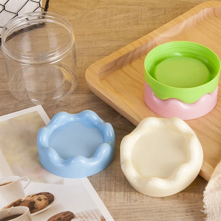 Pink Crown Plastic Clear Jars