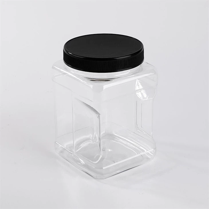 Large Plastic Square Grip Container 1000g