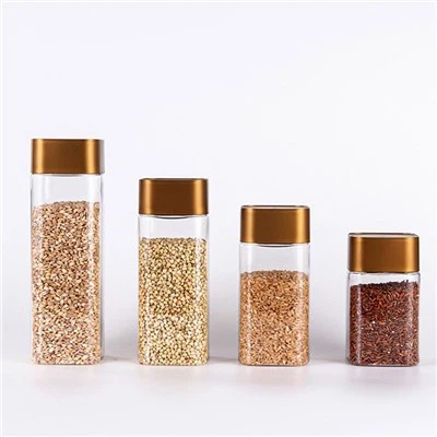 Cynhwysydd Sgwâr Cwci Plastig 600ml