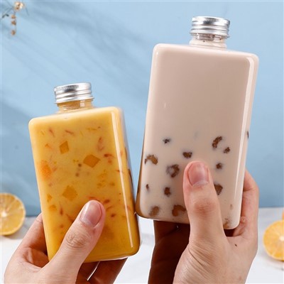 Poteli Sgwâr Plastig Ar gyfer Pecynnu Sudd